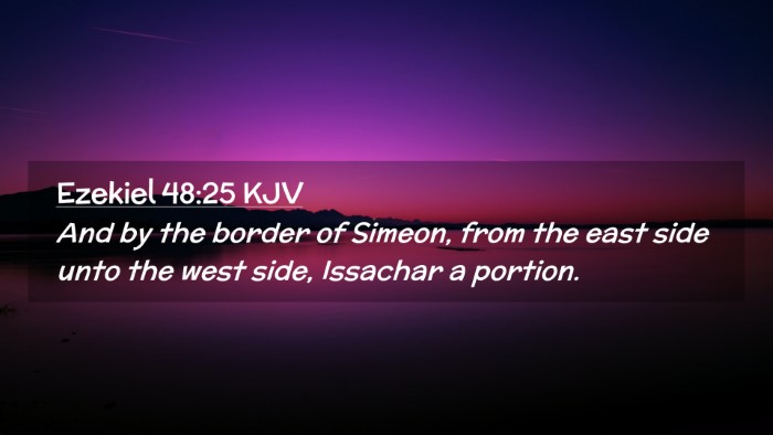 Picture 02 - Ezekiel 48:25 KJV Desktop Wallpaper - And by the border of Simeon, from the east side - Desktop Bible Verse Wallpaper