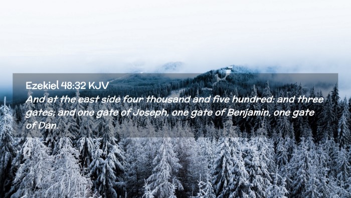 Picture 02 - Ezekiel 48:32 KJV Desktop Wallpaper - And at the east side four thousand and five - Desktop Bible Verse Wallpaper