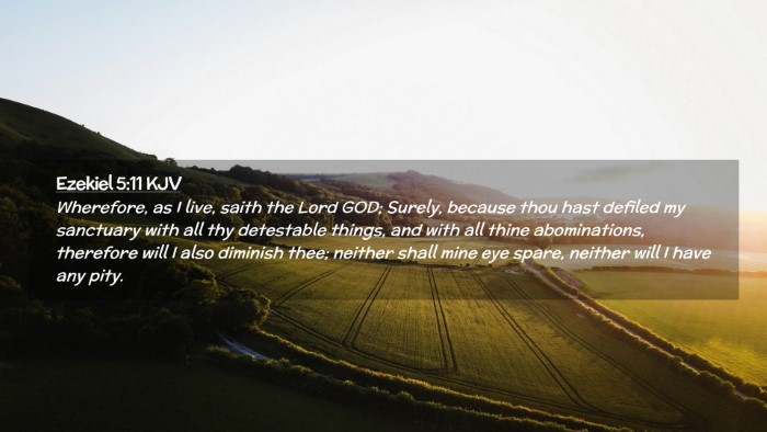 Picture 02 - Ezekiel 5:11 KJV Desktop Wallpaper - Wherefore, as I live, saith the Lord GOD; Surely, - Desktop Bible Verse Wallpaper