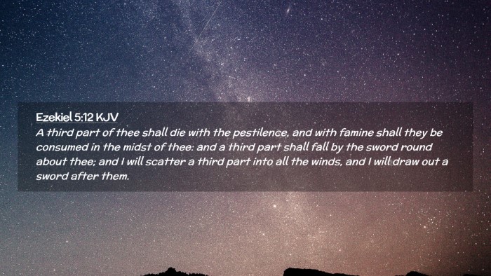 Picture 02 - Ezekiel 5:12 KJV Desktop Wallpaper - A third part of thee shall die with the - Desktop Bible Verse Wallpaper