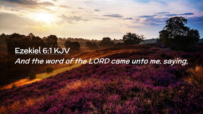 Picture 02 - Ezekiel 6:1 KJV Desktop Wallpaper - And the word of the LORD came unto me, - Desktop Bible Verse Wallpaper