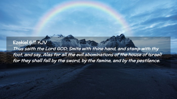 Picture 02 - Ezekiel 6:11 KJV Desktop Wallpaper - Thus saith the Lord GOD; Smite with thine hand, - Desktop Bible Verse Wallpaper
