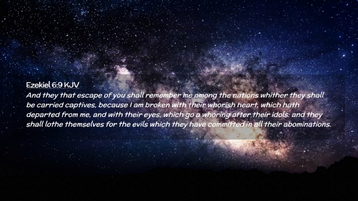 Picture 02 - Ezekiel 6:9 KJV Desktop Wallpaper - And they that escape of you shall remember me - Desktop Bible Verse Wallpaper