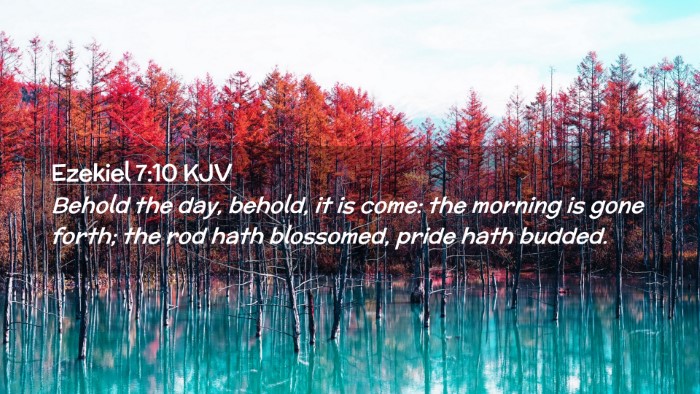 Picture 02 - Ezekiel 7:10 KJV Desktop Wallpaper - Behold the day, behold, it is come: the morning - Desktop Bible Verse Wallpaper