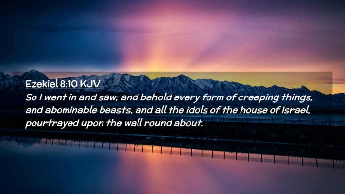 Picture 02 - Ezekiel 8:10 KJV Desktop Wallpaper - So I went in and saw; and behold every form of - Desktop Bible Verse Wallpaper
