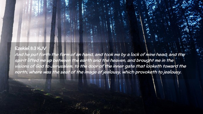 Picture 02 - Ezekiel 8:3 KJV Desktop Wallpaper - And he put forth the form of an hand, and took me - Desktop Bible Verse Wallpaper