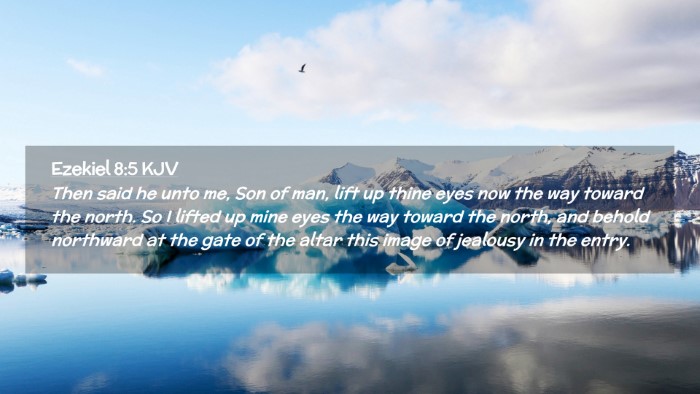 Picture 02 - Ezekiel 8:5 KJV Desktop Wallpaper - Then said he unto me, Son of man, lift up thine - Desktop Bible Verse Wallpaper