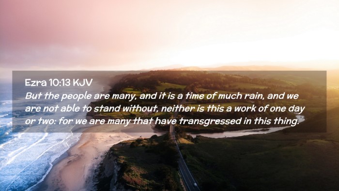 Picture 02 - Ezra 10:13 KJV Desktop Wallpaper - But the people are many, and it is a time of much - Desktop Bible Verse Wallpaper