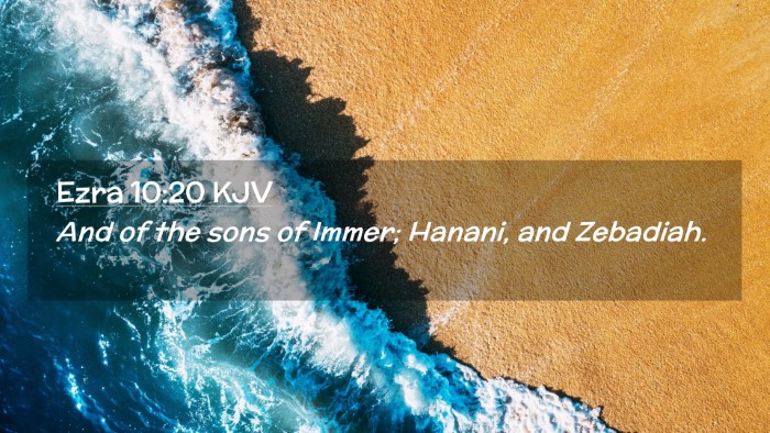 Picture 02 - Ezra 10:20 KJV Desktop Wallpaper - And of the sons of Immer; Hanani, and - Desktop Bible Verse Wallpaper