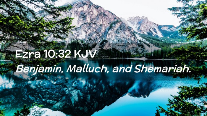 Picture 02 - Ezra 10:32 KJV Desktop Wallpaper - Benjamin, Malluch, and - Desktop Bible Verse Wallpaper
