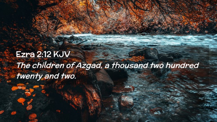 Picture 02 - Ezra 2:12 KJV Desktop Wallpaper - The children of Azgad, a thousand two hundred - Desktop Bible Verse Wallpaper