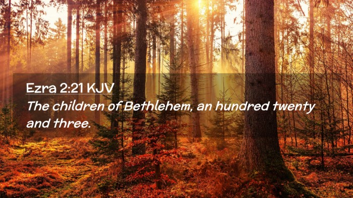 Picture 02 - Ezra 2:21 KJV Desktop Wallpaper - The children of Bethlehem, an hundred twenty and - Desktop Bible Verse Wallpaper