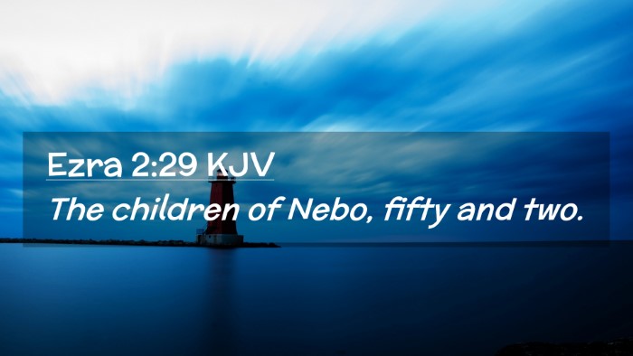 Picture 02 - Ezra 2:29 KJV Desktop Wallpaper - The children of Nebo, fifty and - Desktop Bible Verse Wallpaper