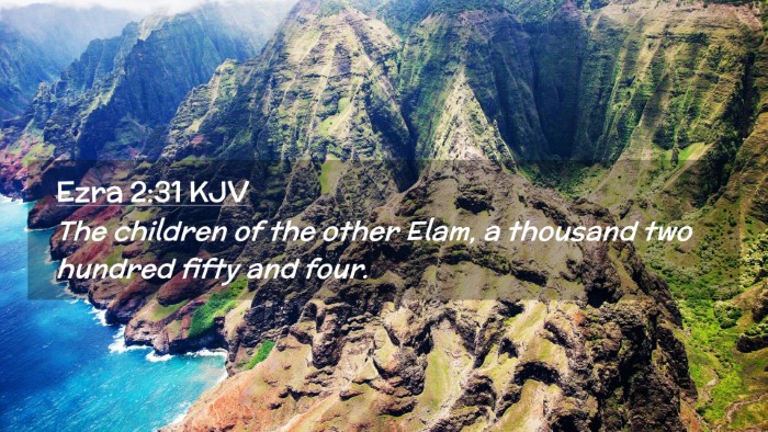 Picture 02 - Ezra 2:31 KJV Desktop Wallpaper - The children of the other Elam, a thousand two - Desktop Bible Verse Wallpaper