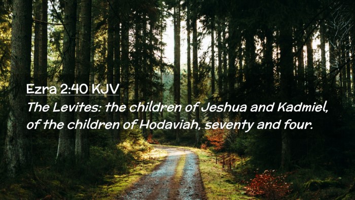 Picture 02 - Ezra 2:40 KJV Desktop Wallpaper - The Levites: the children of Jeshua and Kadmiel, - Desktop Bible Verse Wallpaper