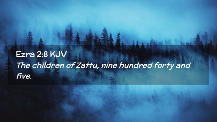 Picture 02 - Ezra 2:8 KJV Desktop Wallpaper - The children of Zattu, nine hundred forty and - Desktop Bible Verse Wallpaper