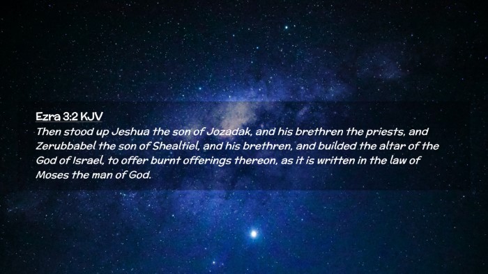 Picture 02 - Ezra 3:2 KJV Desktop Wallpaper - Then stood up Jeshua the son of Jozadak, and his - Desktop Bible Verse Wallpaper