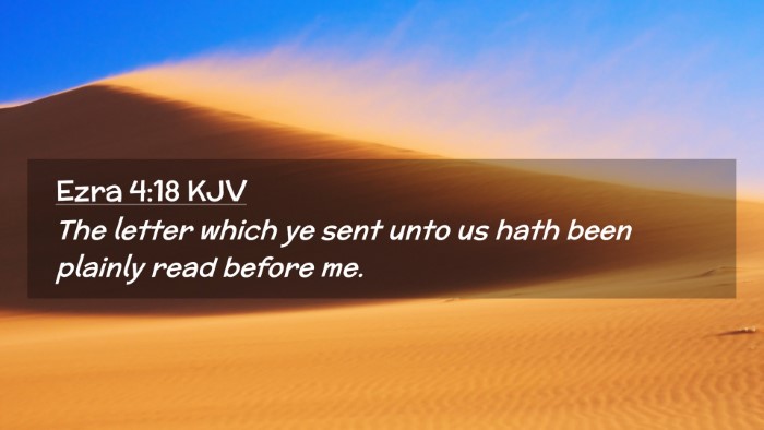 Picture 02 - Ezra 4:18 KJV Desktop Wallpaper - The letter which ye sent unto us hath been - Desktop Bible Verse Wallpaper
