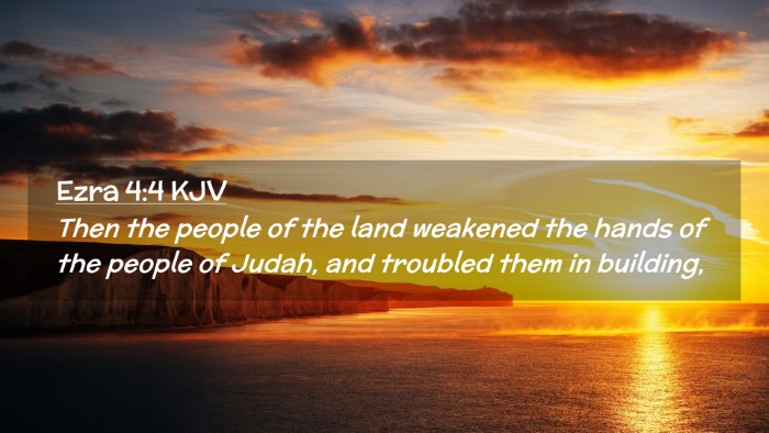 Picture 02 - Ezra 4:4 KJV Desktop Wallpaper - Then the people of the land weakened the hands of - Desktop Bible Verse Wallpaper
