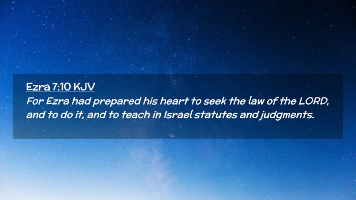 Picture 02 - Ezra 7:10 KJV Desktop Wallpaper - For Ezra had prepared his heart to seek the law - Desktop Bible Verse Wallpaper