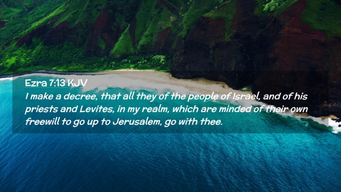 Picture 02 - Ezra 7:13 KJV Desktop Wallpaper - I make a decree, that all they of the people of - Desktop Bible Verse Wallpaper