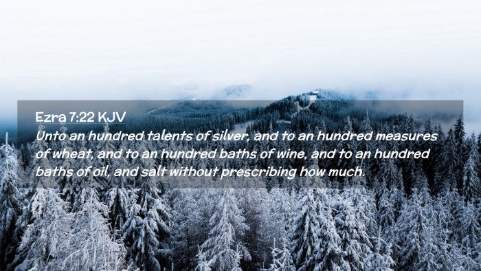 Picture 02 - Ezra 7:22 KJV Desktop Wallpaper - Unto an hundred talents of silver, and to an - Desktop Bible Verse Wallpaper