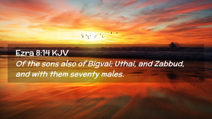 Picture 02 - Ezra 8:14 KJV Desktop Wallpaper - Of the sons also of Bigvai; Uthai, and Zabbud, - Desktop Bible Verse Wallpaper