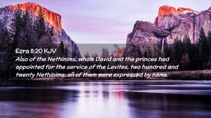 Picture 02 - Ezra 8:20 KJV Desktop Wallpaper - Also of the Nethinims, whom David and the princes - Desktop Bible Verse Wallpaper