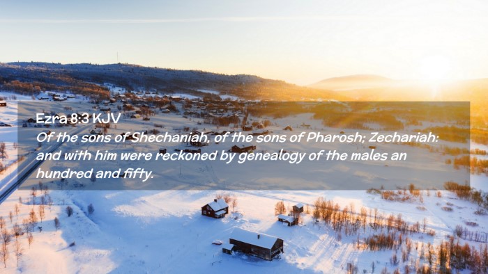 Picture 02 - Ezra 8:3 KJV Desktop Wallpaper - Of the sons of Shechaniah, of the sons of - Desktop Bible Verse Wallpaper
