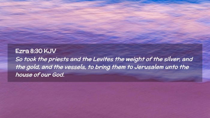 Picture 02 - Ezra 8:30 KJV Desktop Wallpaper - So took the priests and the Levites the weight of - Desktop Bible Verse Wallpaper