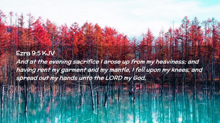 Picture 02 - Ezra 9:5 KJV Desktop Wallpaper - And at the evening sacrifice I arose up from my - Desktop Bible Verse Wallpaper