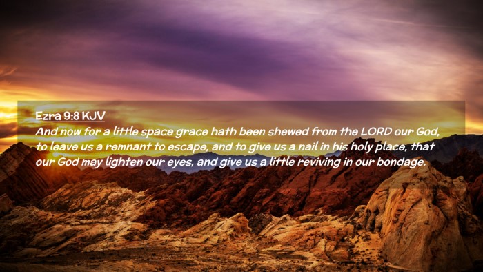 Picture 02 - Ezra 9:8 KJV Desktop Wallpaper - And now for a little space grace hath been shewed - Desktop Bible Verse Wallpaper