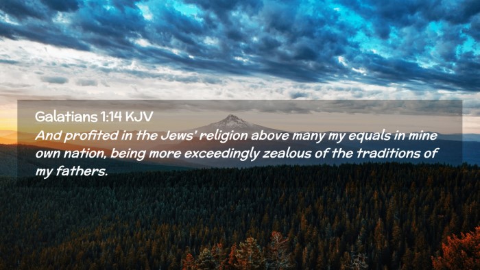 Picture 02 - Galatians 1:14 KJV Desktop Wallpaper - And profited in the Jews' religion above many my - Desktop Bible Verse Wallpaper