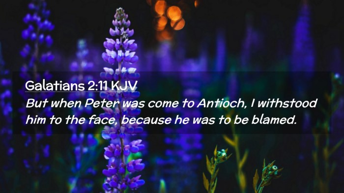 Picture 02 - Galatians 2:11 KJV Desktop Wallpaper - But when Peter was come to Antioch, I withstood - Desktop Bible Verse Wallpaper