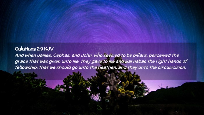 Picture 02 - Galatians 2:9 KJV Desktop Wallpaper - And when James, Cephas, and John, who seemed to - Desktop Bible Verse Wallpaper