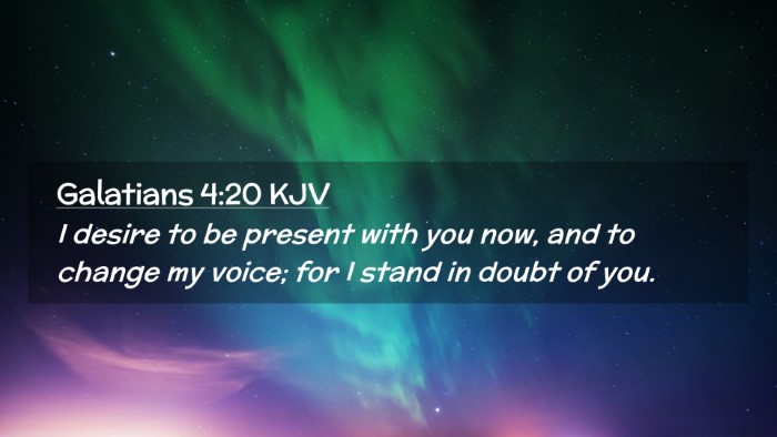 Picture 02 - Galatians 4:20 KJV Desktop Wallpaper - I desire to be present with you now, and to - Desktop Bible Verse Wallpaper
