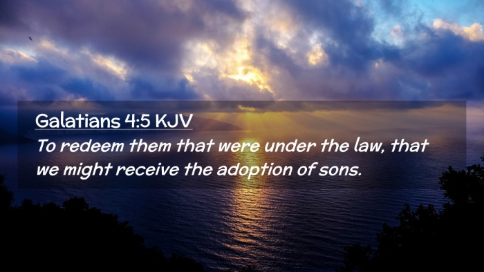 Picture 02 - Galatians 4:5 KJV Desktop Wallpaper - To redeem them that were under the law, that we - Desktop Bible Verse Wallpaper