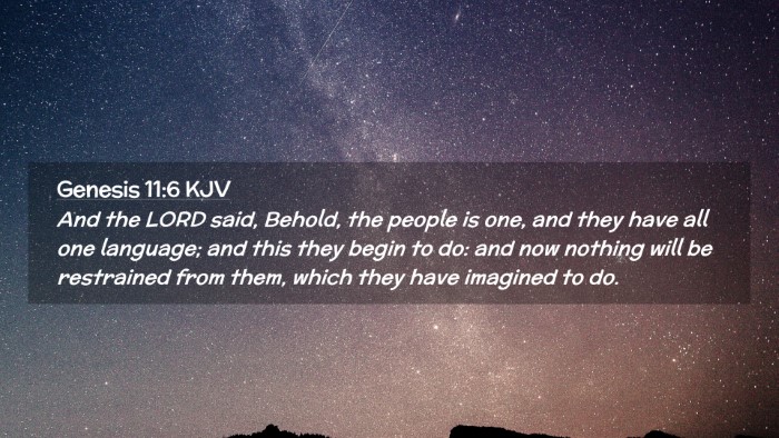 Picture 02 - Genesis 11:6 KJV Desktop Wallpaper - And the LORD said, Behold, the people is one, and - Desktop Bible Verse Wallpaper
