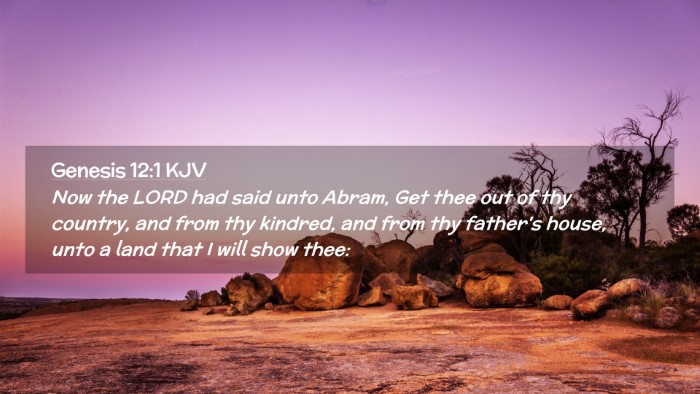 Picture 02 - Genesis 12:1 KJV Desktop Wallpaper - Now the LORD had said unto Abram, Get thee out of - Desktop Bible Verse Wallpaper