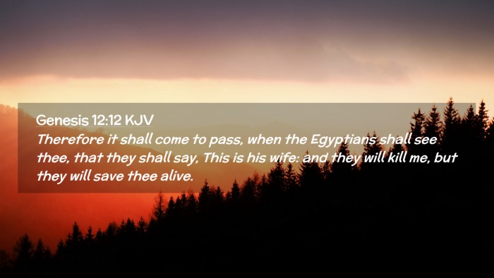 Picture 02 - Genesis 12:12 KJV Desktop Wallpaper - Therefore it shall come to pass, when the - Desktop Bible Verse Wallpaper