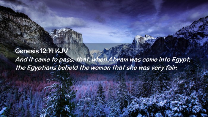 Picture 02 - Genesis 12:14 KJV Desktop Wallpaper - And it came to pass, that, when Abram was come - Desktop Bible Verse Wallpaper