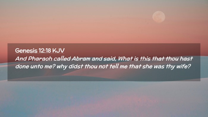 Picture 02 - Genesis 12:18 KJV Desktop Wallpaper - And Pharaoh called Abram and said, What is this - Desktop Bible Verse Wallpaper