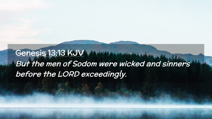 Picture 02 - Genesis 13:13 KJV Desktop Wallpaper - But the men of Sodom were wicked and sinners - Desktop Bible Verse Wallpaper