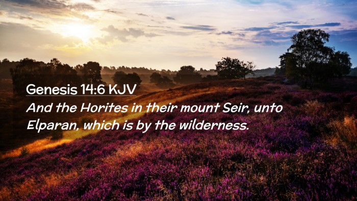 Picture 02 - Genesis 14:6 KJV Desktop Wallpaper - And the Horites in their mount Seir, unto - Desktop Bible Verse Wallpaper