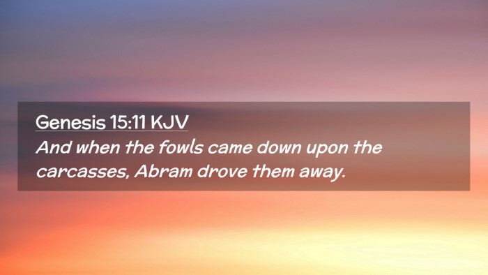 Picture 02 - Genesis 15:11 KJV Desktop Wallpaper - And when the fowls came down upon the carcasses, - Desktop Bible Verse Wallpaper