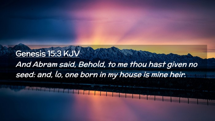 Picture 02 - Genesis 15:3 KJV Desktop Wallpaper - And Abram said, Behold, to me thou hast given no - Desktop Bible Verse Wallpaper