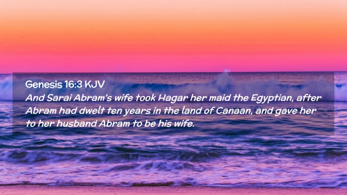 Picture 02 - Genesis 16:3 KJV Desktop Wallpaper - And Sarai Abram's wife took Hagar her maid the - Desktop Bible Verse Wallpaper