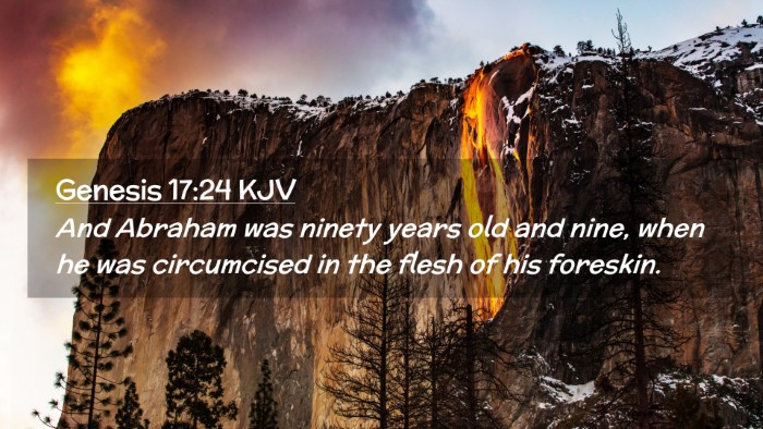 Picture 02 - Genesis 17:24 KJV Desktop Wallpaper - And Abraham was ninety years old and nine, when - Desktop Bible Verse Wallpaper