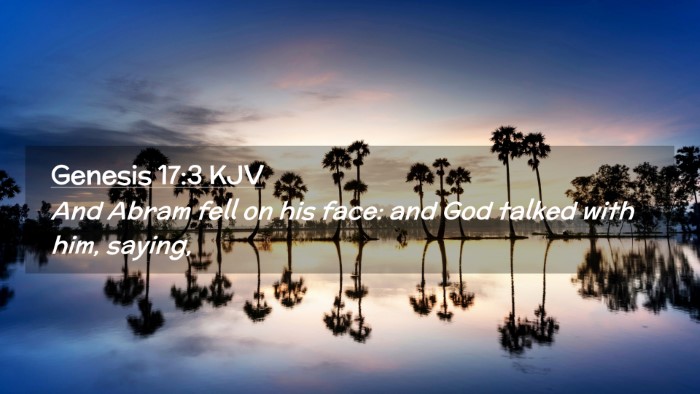 Picture 02 - Genesis 17:3 KJV Desktop Wallpaper - And Abram fell on his face: and God talked with - Desktop Bible Verse Wallpaper