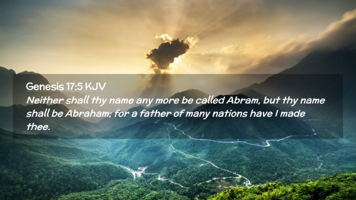Picture 02 - Genesis 17:5 KJV Desktop Wallpaper - Neither shall thy name any more be called Abram, - Desktop Bible Verse Wallpaper